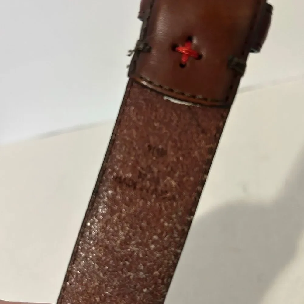 Damen+Hastings Brown Genuine Leather Dress Belt Men's Large 38-40” Classic